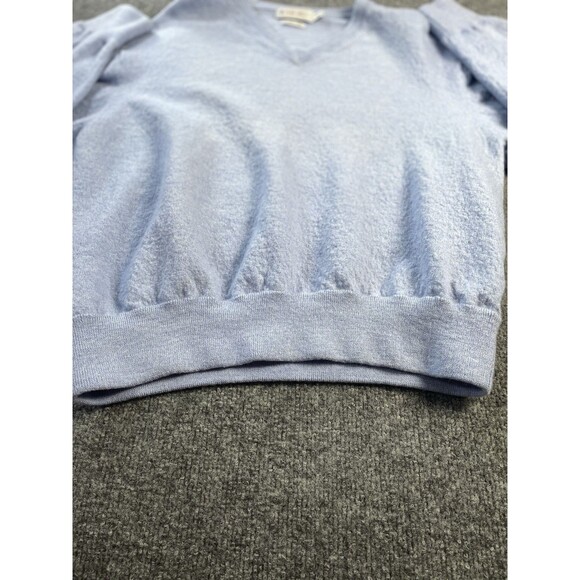 Peter Millar Sweater Womens XL Blue Merino Wool V-Neck Pinehurst Resort Golf - Picture 7 of 15